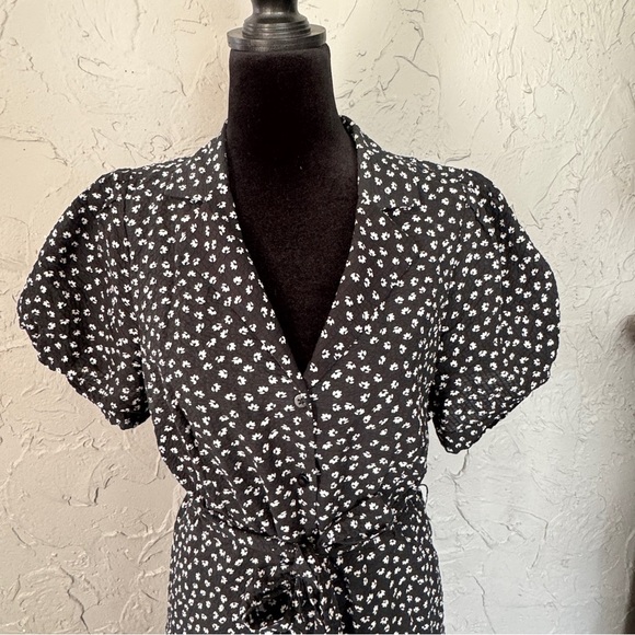 Elegant Black and White Polka Dot Dress DKNY size 8 - Picture 2 of 11